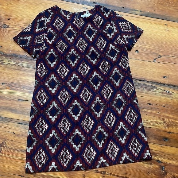 Forever 21 Dresses & Skirts - Love 21 red and navy diamond office work dress size large